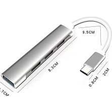 Savlar Store Type-C To USB Hub 4 Port Çoklayıcı Ile Uyumlu Çoğaltıcı Adaptör