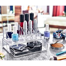 Savlar Store Akay Plastik Bee Home Çekmeceli Makyaj ve Makyaj Pamukluğu Organizer Seti