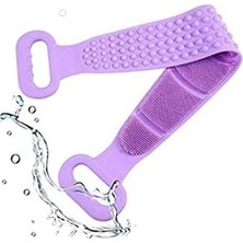 Savlar Store Banyo Sırt Kesesi Çift Taraflı Silikon Cilt Temizleme Fırçası 60 cm