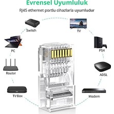 Savlar Store Cat6 Konnektör, Siyah, 100 Adet