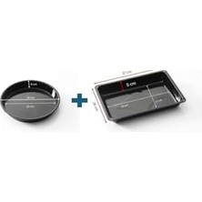 Savlar Store -Lab Yuvarlak 26 cm ve Kare 26X37 cm Fırın Tepsisi