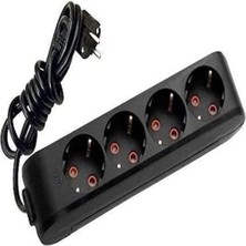 Savlar Store Siyah Dörtlü Priz Kablolu Çocuk Korumalı 2 mt