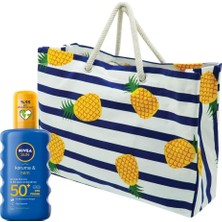 Savlar Store Sun Spf 50+ Koruma & Nem Nemlendirici Güneş Kremi Sprey 200 ml + Plaj Çantası