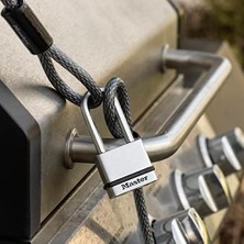 Savlar Store M530XKADLHCCSEN Asma Kilit Kaplamalı Askı ve 5,1 cm Ütü Mesafesi, Aynı Kapanır, 1,9 cm Genişliğinde 4'lü Paket Keyed Alike