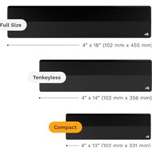 Savlar Store Dikişli Kenarlar, Klavye Ses ve Titreşimlerini Bastırır, Kaymaz Taban, Birçok Compact Klayve Ile Uyumlu, Siyah Ahşrap Bilek Desteği - 65% / 75%