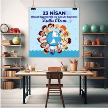 Deko Gonya 23 Nisan Ulusal Egemenlik ve Çocuk Bayramı Temalı Fotoğraf Panosu Branda 100X100