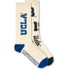 Ucla Romelos 2\'li Yeşil-Mavi Uzun Jakarlı Pamuk Standard Fit Unisex Çorap