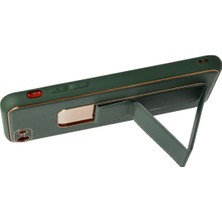 Paradise Sda  iPhone 7 Kılıf Coco Deri Standlı Kapak - Yeşil 4523