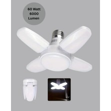 Buyx Katlanabilir 4 Kollu LED Ampül 60 Watt 6000 Lumen Beyaz Işık - BU002T-7GK836