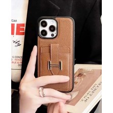 Kılıf House Iphone Uyumlu Metal Tokalı Deri Kartlıklı Cüzdan Kılıf
