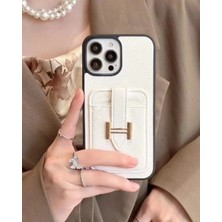 Kılıf House Iphone Uyumlu Metal Tokalı Deri Kartlıklı Cüzdan Kılıf
