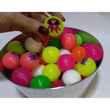 Abnturk 5 Adet Renkli Içi Dolu Kauçuk 5 Metre Yükseğe Zıplayan Top Kedi Oyuncağı Çocuk Topu