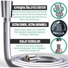 Teknocan Marketing -175 cm Banyo Duş Hortumu - 360 Derece Dönebilen Rakor Sistemi, Kıvrışmaz Yapı