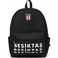 Beşiktaş Lisanslı 3 Bölmeli Sırt Çantası - Laptop Gözlü Su Itici Özellikli Yazı Baskılı Okul Çantası