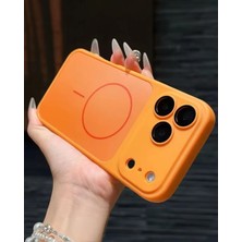 Kılıf House Iphone Uyumlu Lens Koruyuculu Silikon Çerçeveli Ag Glass Magsafe Destekli Kılıf