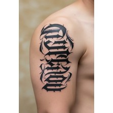 Gerçekçi Yazı Model Yapıştırma Geçici Dövme Tattoo Kol Bacak