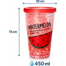 Aşkana Buzlu Kırık Cam Görünümlü Smoothie BARDAĞI,450ML,SIZDIRMAZ Kapaklı Soğuk Içecek Bardağı,bpa Içermez