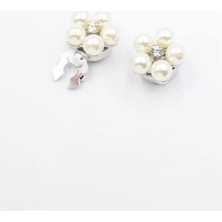 Herşey Trend Herşeytrend Incili Düğme Broşu - Gümüş