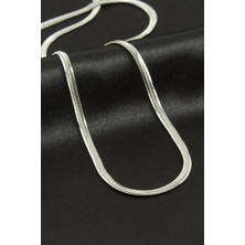 Zero Land Lvsqvr Italyan Zincir Çelik Kolye 55 cm - Gümüş Rengi