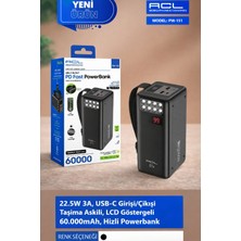 Azurtech 151 Powerbank, Tam 60.000MAH Kapasitesi ile Telefon, Tablet ve Diğer Cihazlarınızı Günlerce Şarj Edebileceğiniz Güçlü Bir Enerji Kaynağıdır. Seyahat, Kamp ve Yoğun Kullanım Için Ideal!