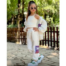 Gny Giyim Kız Çocuk 3 Lü Waffl Kumaş Muhteşem Tarz Takım