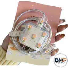 BMP GLOBAL Papatya Figürlü Kablo Koruyucu ve Adaptör Koruma Seti 18W/20W Typce-C