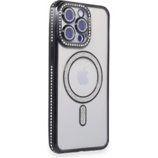 Arenes Iphone 15 Pro Kılıf Joke Simli Magneticsafe Kılıf Renk: Siyah - Lisinya