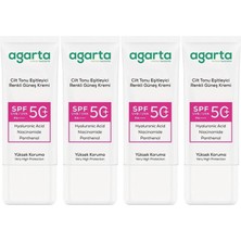 Agarta Cilt Tonu Eşitleyici Renkli Kapatıcı Etkili Spf+50 Faktör Güneş Kremi 50 ml (4 Lü Set)