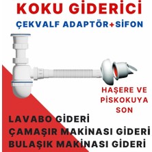 Bizim Nalbur Mutfak ve Banyo Için Koku Engelleyici Çekvalfli Sifon - Haşere ve Kötü Koku Durdurucu