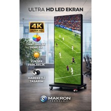 Makron Teknoloji Poster LED Ekran P2,5 Iç Ortam - 192X64 cm Yüksek Çözünürlük - Wifi
