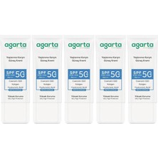 Agarta Yaşlanma Karşıtı Collagen Destekli Spf+50 Faktör Yüz Güneş Kremi 50 ml (5 Li Set)