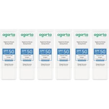Agarta Yaşlanma Karşıtı Collagen Destekli Spf+50 Faktör Yüz Güneş Kremi 50 ml (6 Lı Set)