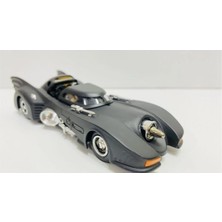 Aksoy Toys Sesli Işıklı Batman Arabası Batmobile Oyuncak Çek Bırak Araba Metal 12 cm