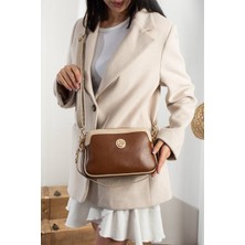 Özbu Şık ve Kullanışlı Yeni Sezon Kadın Çapraz Çanta Yumuşak Deri & Çok Gözlü