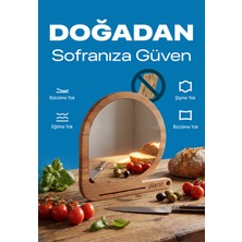 Piaron Çelik ve Ahşap Yüzeyli Çift Taraflı Kesme ve Sunum Tahtası