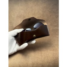 Hatka Leather Craft El Yapımı Hakiki Deri Gözlük Kılıfı
