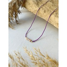 Atölye Merdiven Varasit Taşlı 925 Gümüş Detaylı Minimal Ip Kolye