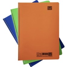 A4 72 Yaprak Pp Kapak Spiralli Okul Defteri Çizgili Sevinç 1 ADET