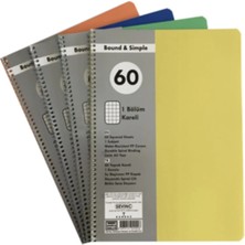 A4 60 Yaprak Pp Kapak Spiralli Okul Defteri Kareli Sevinç 1 ADET
