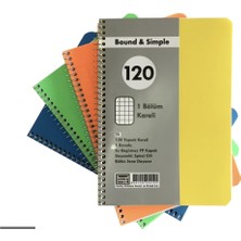 A5 120 Yaprak Pp Kapak Spiralli Okul Defteri Kareli Sevinç 1 ADET