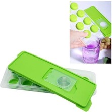 Nuvia Home 12LI Kapaklı Yapışmaz Silikon Tabanlı Plastik Küp Buz Kalıbı