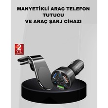 Uslucan Alışveriş Araç Içi Telefon Tutucu + Quick Charge 3.0 Araç Şarj Cihazı Seti