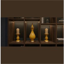 Konkre Tasarım Winnie Porselen Dekoratif Vazo Set Şamdan 4'lü Takım