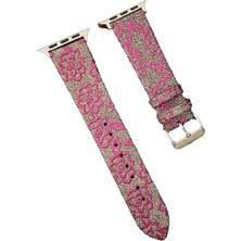 Mey İthalat Mey Ithalat®   Watch 42MM Creeper Desenli Kordon - Pembe