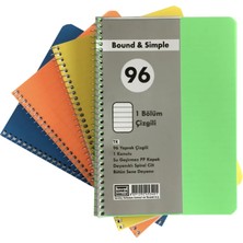 A5 96 Yaprak Pp Kapak Spiralli Okul Defteri Çizgili Sevinç 1 ADET