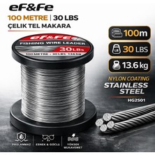 Effe HG2501 Çelik Tel Makara 100M 30LBS 13.6kg Nylon Coating Stainless Steel