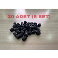 OEM 20 Adet Universal Siyah Plastik Orijinal Standart Lastik Sibop Kapağı Seti 4x5 Kapak Set
