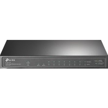 Kaia Life Tp-Lınk TL-SG1210P, 8 Port, Gigabit, Poe 63W, 1 Port Sfp, Yönetilemez, Metal Kasa, Masaüstü Switch
