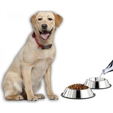 MiraLive Paslanmaz Çelik Metal Mama Kabı 34 Cm.