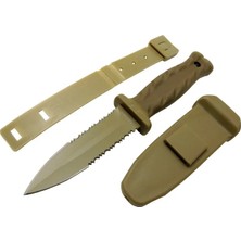 Uravas Store Knives S30V Haki Bıçağı 22CM - Testere Detaylı, Kılıflı